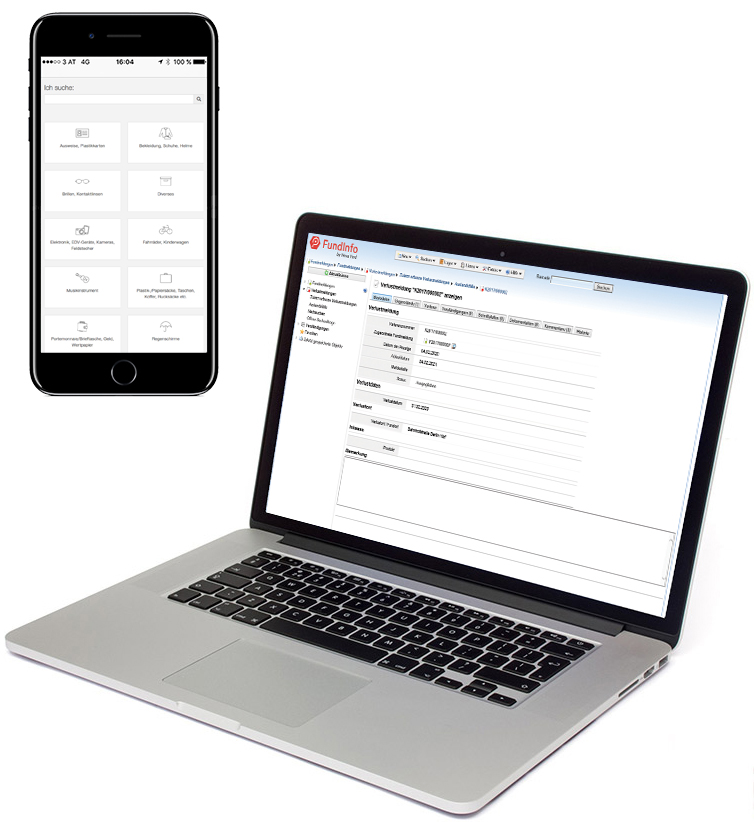 FundInfo By Nova Find Das Virtuelle Fundbuero Öffentliche Verlusterfassung am Handy und Fundsachenverwaltung am Laptop